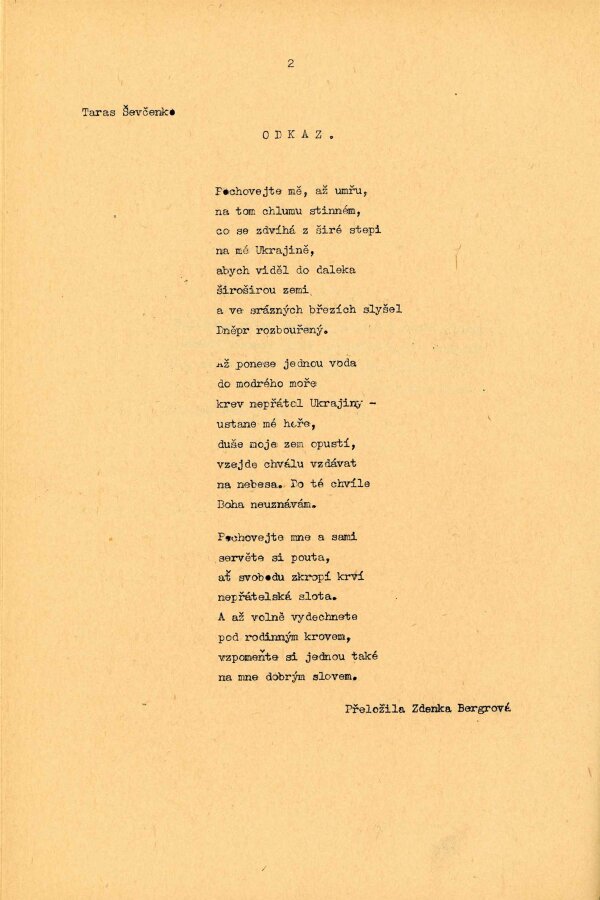 Eva Velinská a Orest Zilynskyj (eds.), Taras Ševčenko v české kultuře: Bibliografie, Praha 1962.